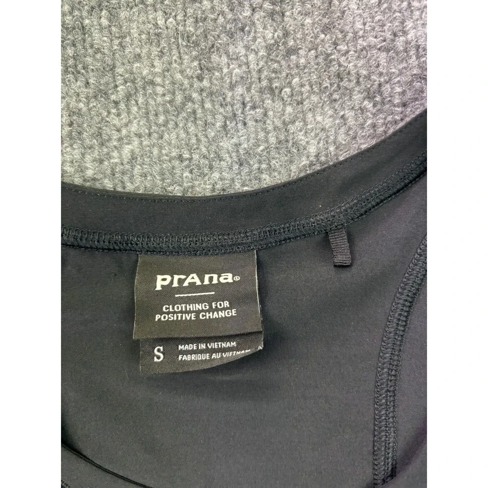 Prana Alana Dress Womens Small Black Belted Sleeveless Hiking Activewear